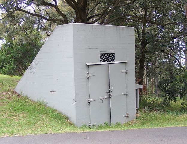 On of the underground entrances at Drummond Battery.  Author Adam.J.W.C. CC BY 3.0