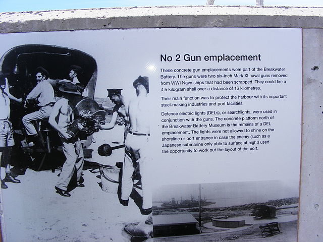 A plaque located at Breakwater Battery. Author Adam.J.W.C. CC BY 3.0