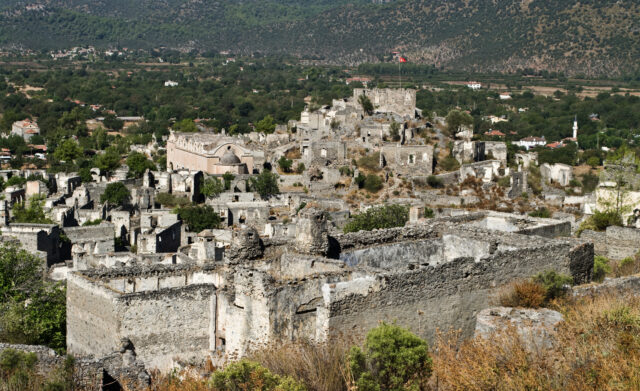 A faraway picture of Kayaköy.