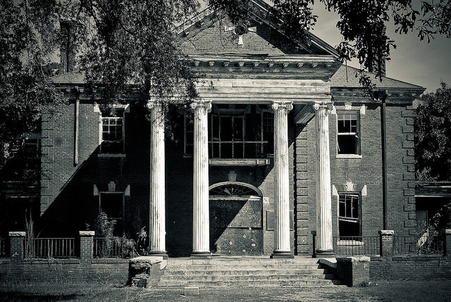 One of the abandoned buildings of Stonewall Jackson Youth Development Center. Dale Moore, CC BY-ND 2.0