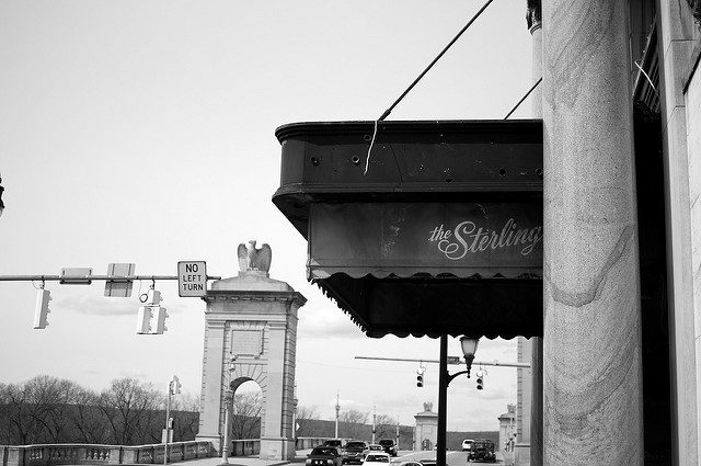 Sterling Hotel entrance.