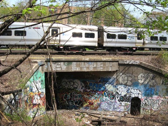 Underpass for the northbound track. 