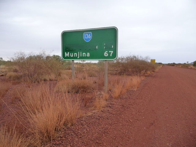 Wittenoom has been removed from road signs and maps. Author: Five Years. CC BY-SA 3.0