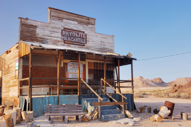 An abandoned general store in Rhyolite. Author: Pierre Camateros. CC BY-SA 3.0