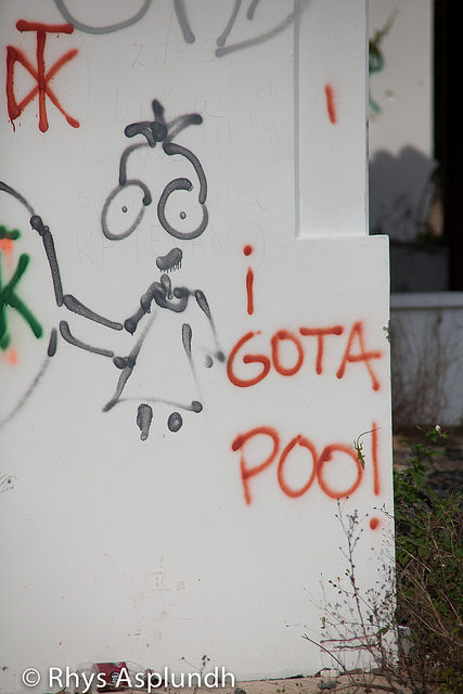 Graffiti in the theme park. Author: Rhys A. CC BY 2.0
