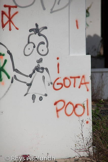 Graffiti in the theme park. Author: Rhys A. CC BY 2.0
