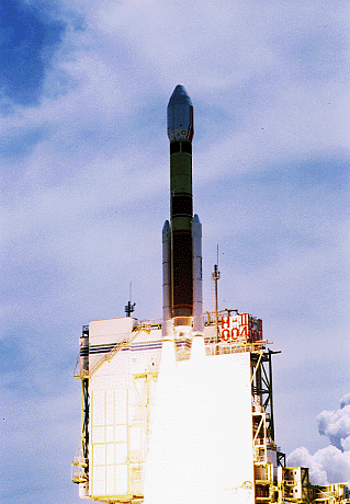 Launch of ADEOS I – H-2 rocket (with ADEOS payload)