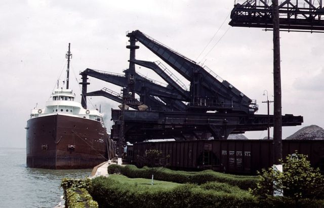 Huletts at the PRR ore docks at Cleveland. 