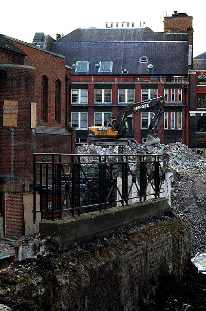 Middlesex Hospital demolition different angle. Author: Matthew Byrne CC BY 2.0