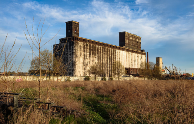 Exterior of the Red Hook Grain Terminal