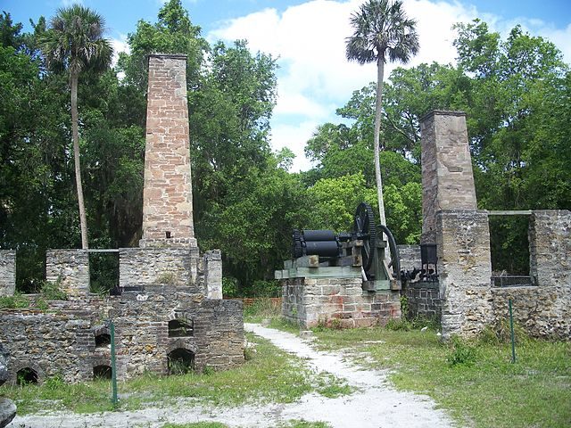 Dunlawton Plantation and Sugar Mill. Author: Ebyabe – CC BY 2.5