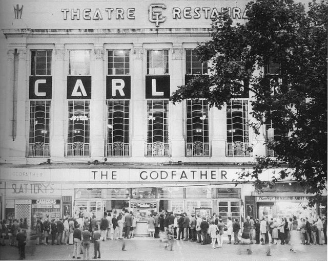 A picture of the Carlton Cinema in Dublin, c. 1972. Author: Unknown. Public Domain