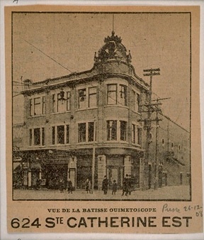 Photograph of the Ouimetoscope as it existed in 1908. Author: Unknown. Public Domain