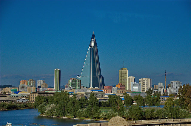 Ryugyong Hotel in Pyongyang, North Korea – Author: Uwe Brodrecht – CC BY 2.0