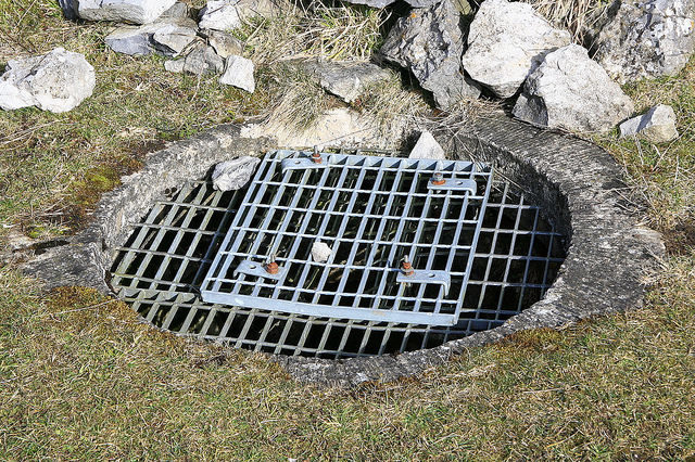 Sealed mining shaft. Author: Anthony Stewart Vardy CC BY 2.0