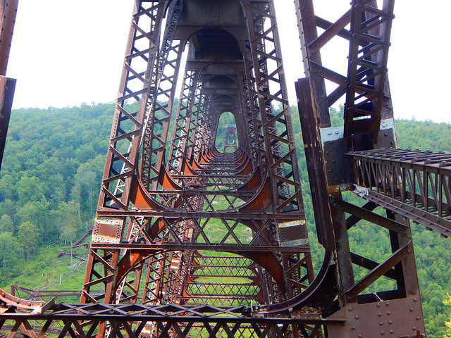 View under the bridge. Author: Adam Moss CC BY-SA 2.0