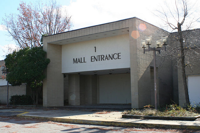 Abandoned mall entrance no.1.  Author: Mike Kalasnik – CC-BY 2.0′