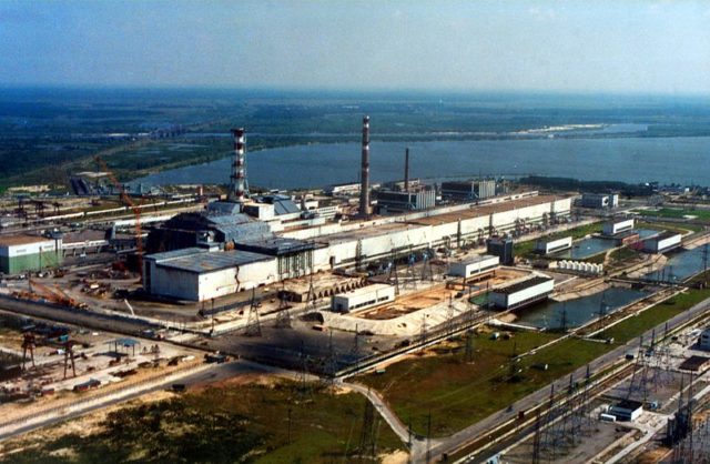 The Chernobyl nuclear power plant, photo from the air. Author: IAEA Imagebank CC BY-SA 2.0