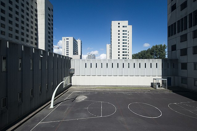 Outdoor basketball court