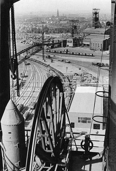 The mine in 1949. Author: Bundesarchiv, Bild 183-R80414 CC BY-SA 3.0 de