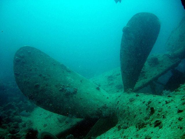 The Thistlegorm propeller. Author: Woodym555/ CC BY-SA 3.0