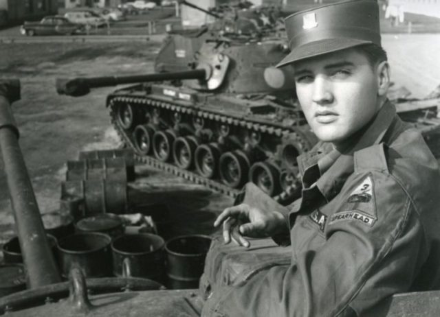 Elvis part of the army. Author: Vittoriano Rastelli Public Domain