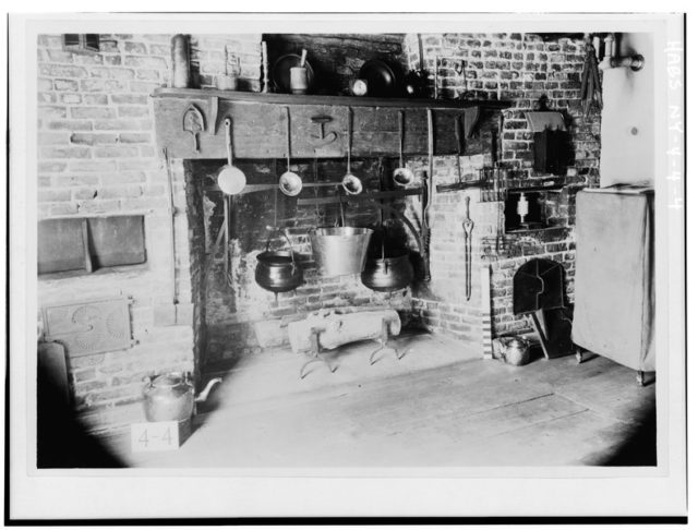 Historical photo of the interior of the house