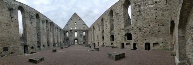 Inside the abbey church