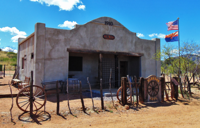 An old jailhouse.