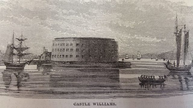 Old engraving of Castle Williams.