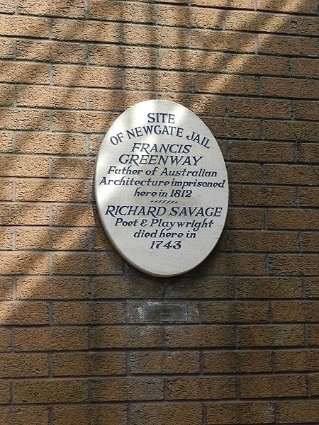 Plaque on Site of Newgate Prison. Author: Graham Tiller – CC BY 2.0