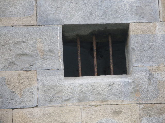 Bars on a window of Fort San Cristóbal