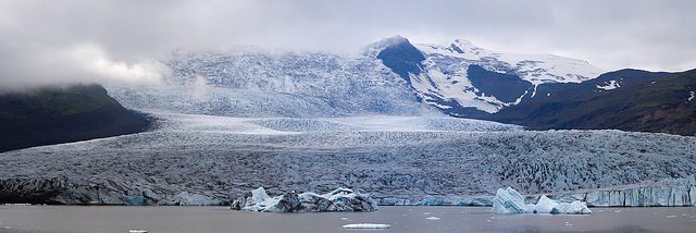 Vatnajökull is Europe’s largest glacier, covering almost 8,100 sq. km and almost 1,000 m thick at its thickest point.  Photo Credit: Simon Bonaventure CC BY-NC 2.0