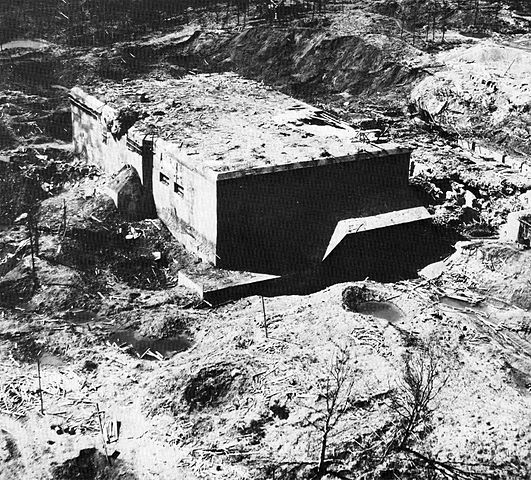 Aerial view of the bunker from WWII