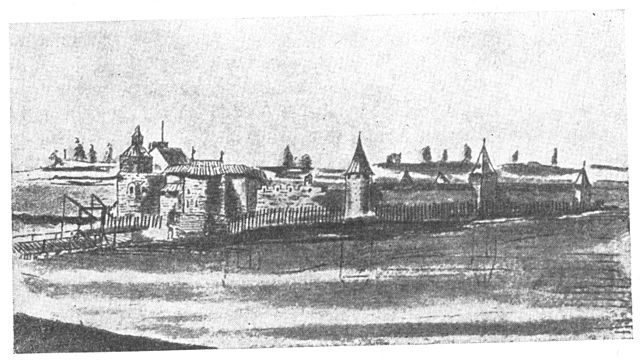 A drawing from the castle from 1661