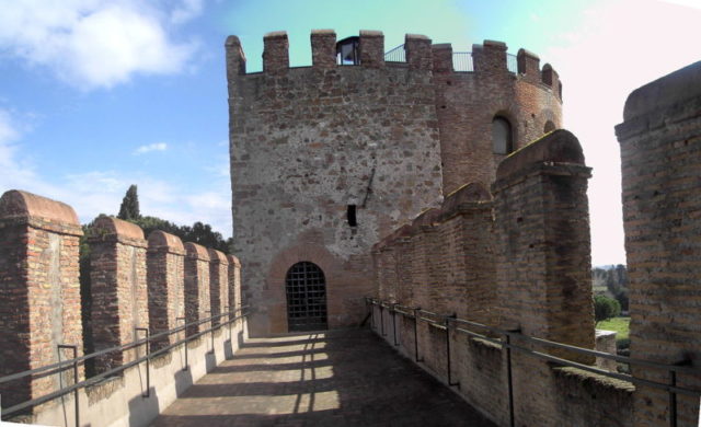 A restored section of the wall.