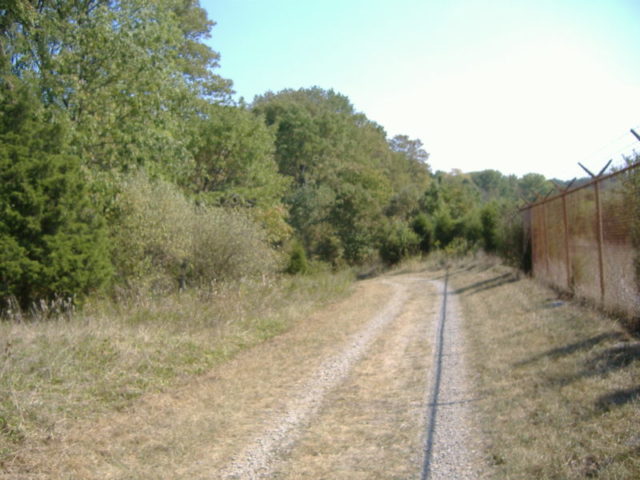 Remains of the road leading to Rose Island