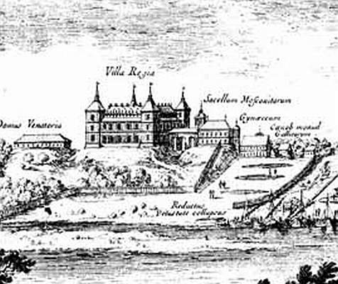 Engraving of the Royal Villa.