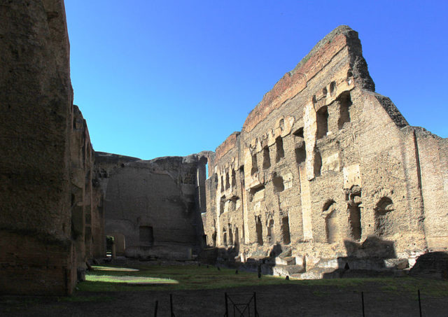 Part of the decaying interior.