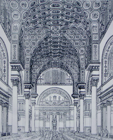 Reconstructive drawing of the baths.