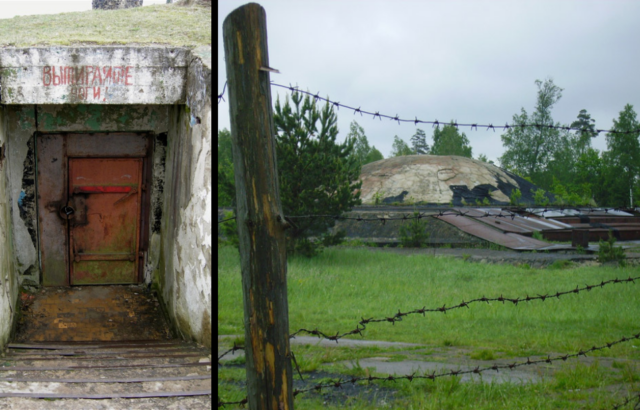 A door leading underground, an abandoned nuclear missile base dome.