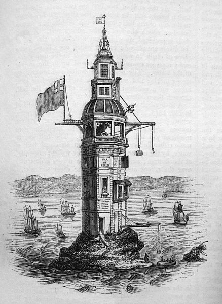 The lighthouse after it was modified in 1699.