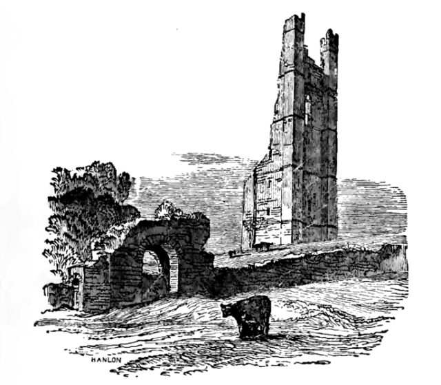 A nineteenth-century sketch of the Yellow Steeple and Sheep’s Gate.