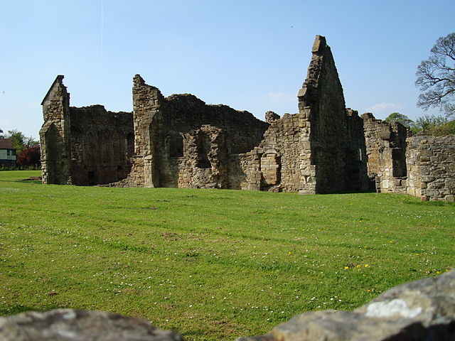 The picturesque remains of Basingwerk Abbey