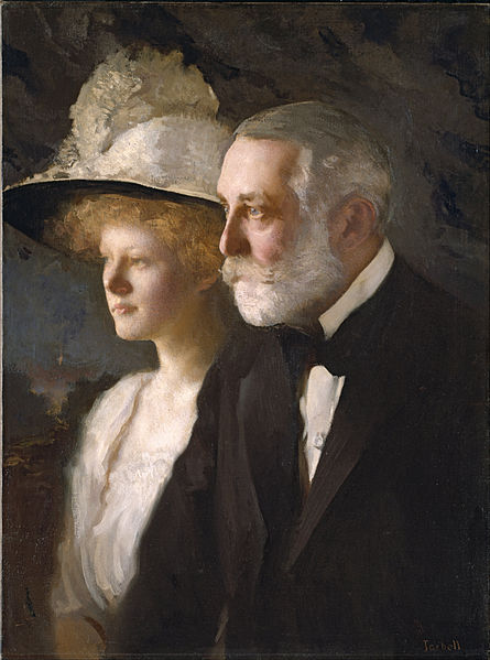 Henry Frick and his youngest daughter Helen Frick. Author: Edmund C. Tarbell
