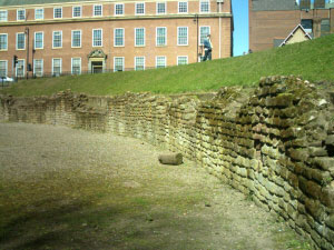 Part of the arena wall.