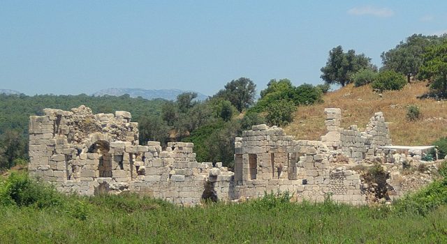 The ruins of an ancient church in Patara.