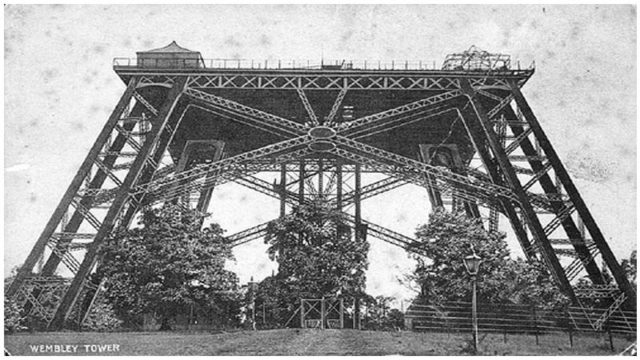 The first and only stage of Watkin’s Wembley Tower, completed in 1899 and demolished in 1904.