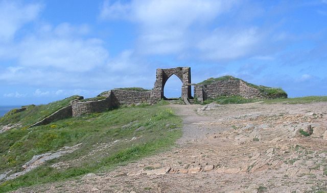 It is placed on the top of a cliff.