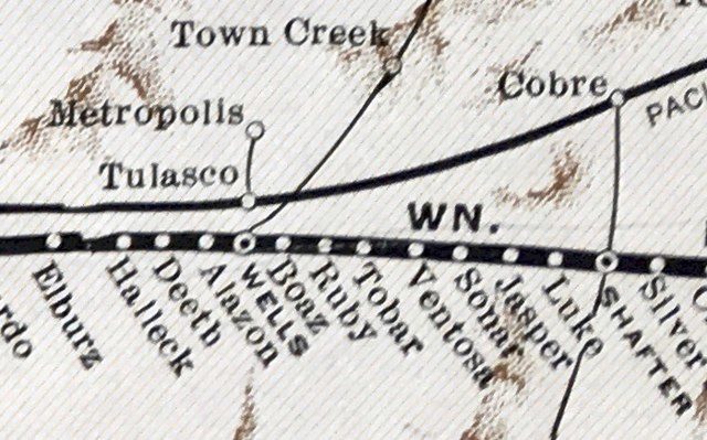 Map of Missouri Pacific Railway route in 1931